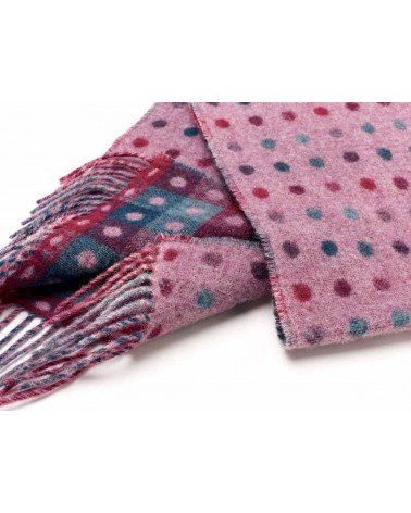 MULTI SPOT Pink - Merino wool scarf Bronte by Moon scarves man mens women ladies male neck winter scarf