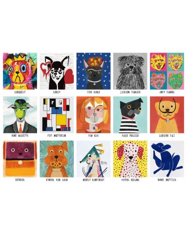 Art Dogs - Puzzle Hund 1000 Teile Happily Puzzles  coole lustige schöne puzzle kaufen shönes motiv