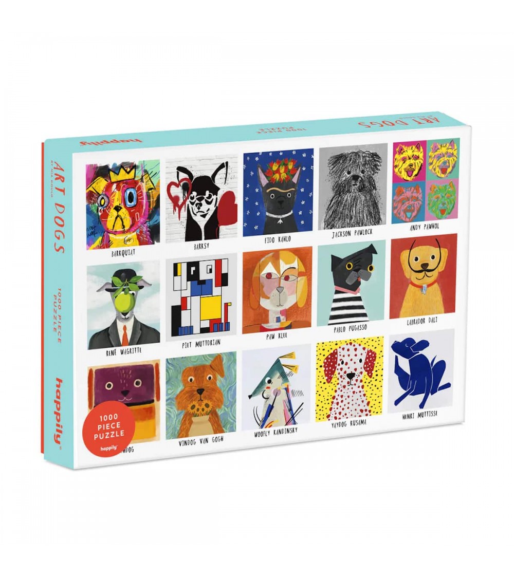 Art Dogs - Puzzle chien 1000 pièces Happily Puzzles Puzzles adulte design art the jigsaw suisse