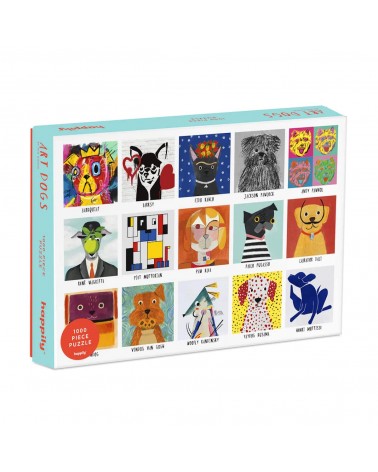 Art Dogs - Puzzle Hund 1000 Teile Happily Puzzles  coole lustige schöne puzzle kaufen shönes motiv