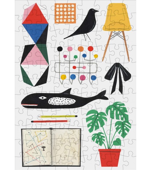 Eames Design - Mini Puzzle adulte 99 pièces Happily Puzzles Puzzles adulte design art the jigsaw suisse