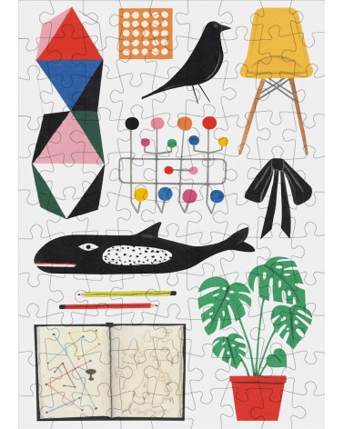 Eames Design - Mini Puzzle adulte 99 pièces Happily Puzzles Puzzles adulte design art the jigsaw suisse