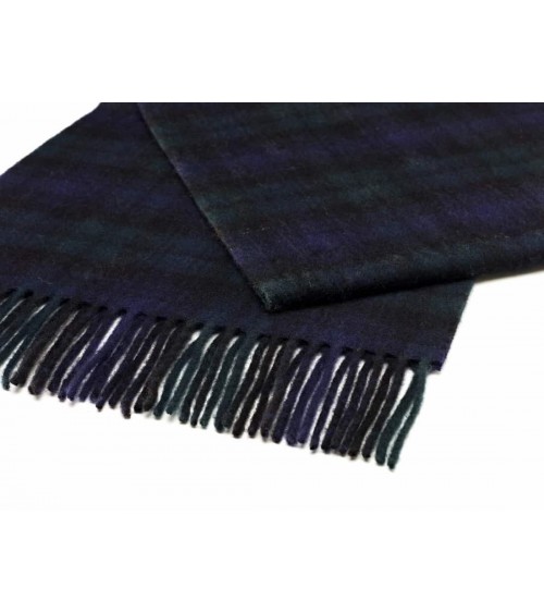 BLACK WATCH XL - Tartan large Merino wool scarf Bronte by Moon scarves for women mens scarf Kitatori Switzerland