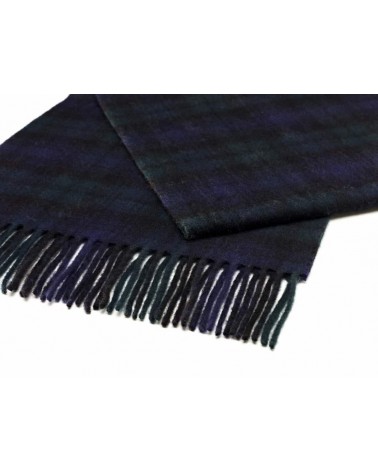 BLACK WATCH XL - Tartan large Merino wool scarf Bronte by Moon scarves for women mens scarf Kitatori Switzerland