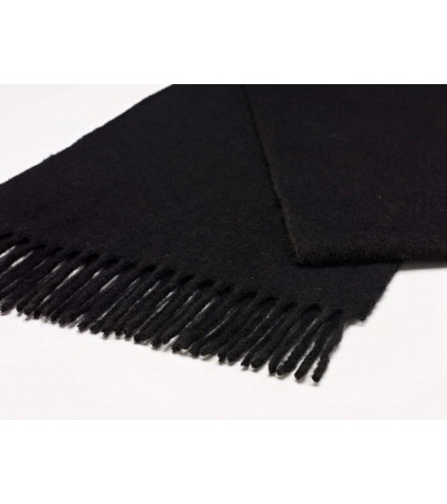 PLAIN Black - Merino wool scarf Bronte by Moon scarves for women mens scarf Kitatori Switzerland