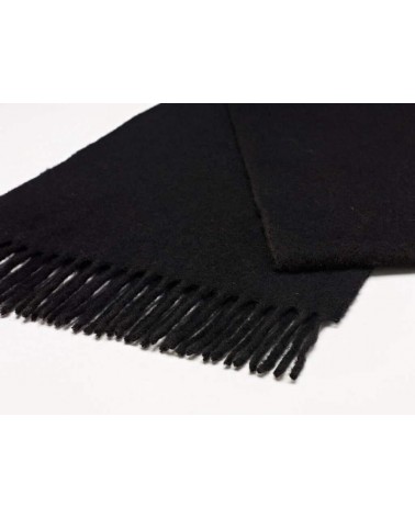 PLAIN Black - Merino wool scarf Bronte by Moon scarves for women mens scarf Kitatori Switzerland