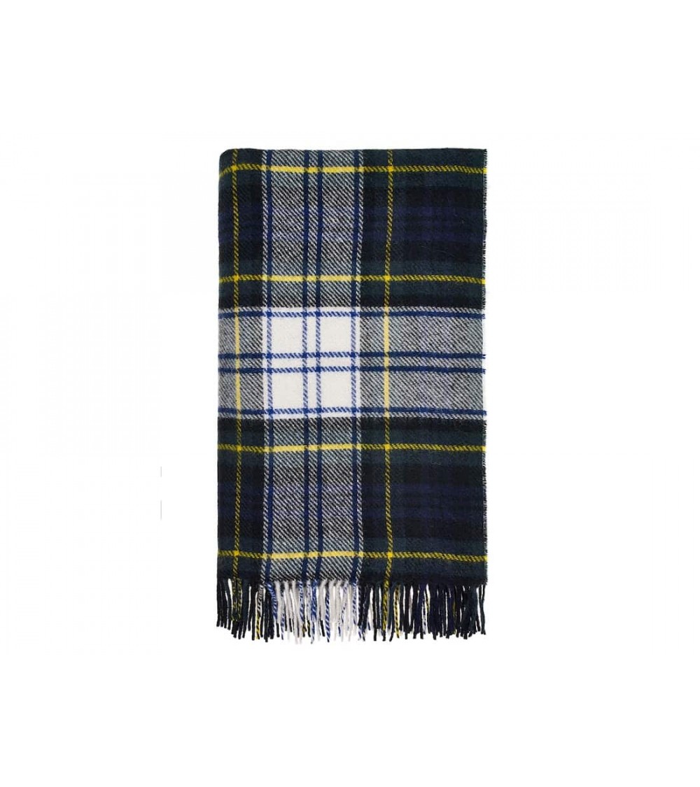 Tartan throw DRESS GORDON - Pure new wool blanket Bronte by Moon clan plaids english sofa cozy soft throw blanket