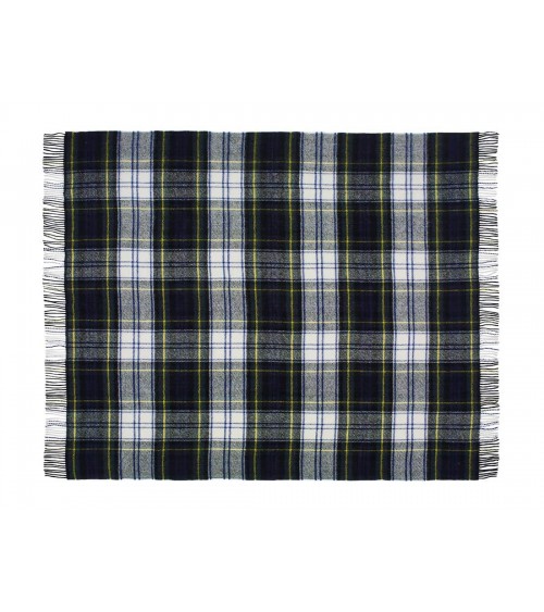 Tartan throw DRESS GORDON - Pure new wool blanket Bronte by Moon clan plaids english sofa cozy soft throw blanket