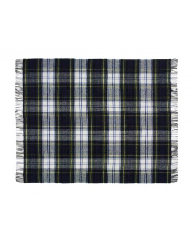 Tartan throw DRESS GORDON - Pure new wool blanket Bronte by Moon clan plaids english sofa cozy soft throw blanket