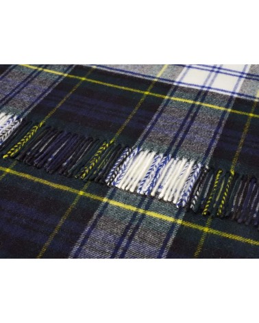 Tartan throw DRESS GORDON - Pure new wool blanket Bronte by Moon clan plaids english sofa cozy soft throw blanket