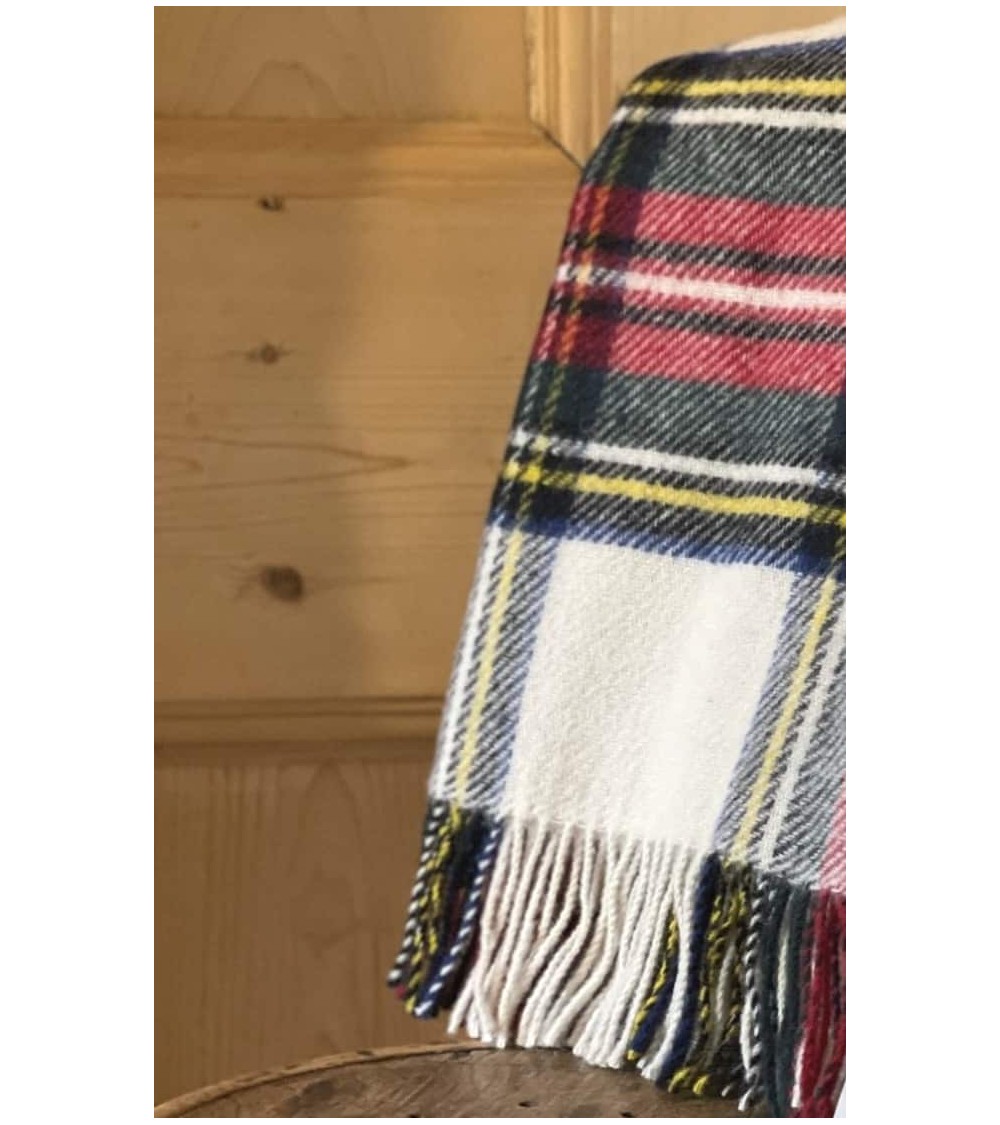 Plaid tartan DRESS STEWART - couverture en laine Bronte by Moon anglaise plaid tartan ecossais 100 laine highland