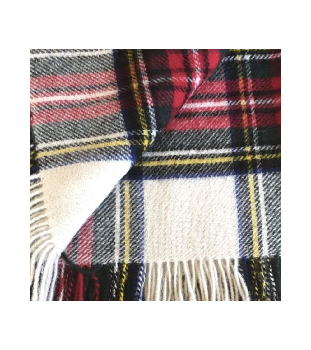 Plaid tartan DRESS STEWART - couverture en laine Bronte by Moon anglaise plaid tartan ecossais 100 laine highland