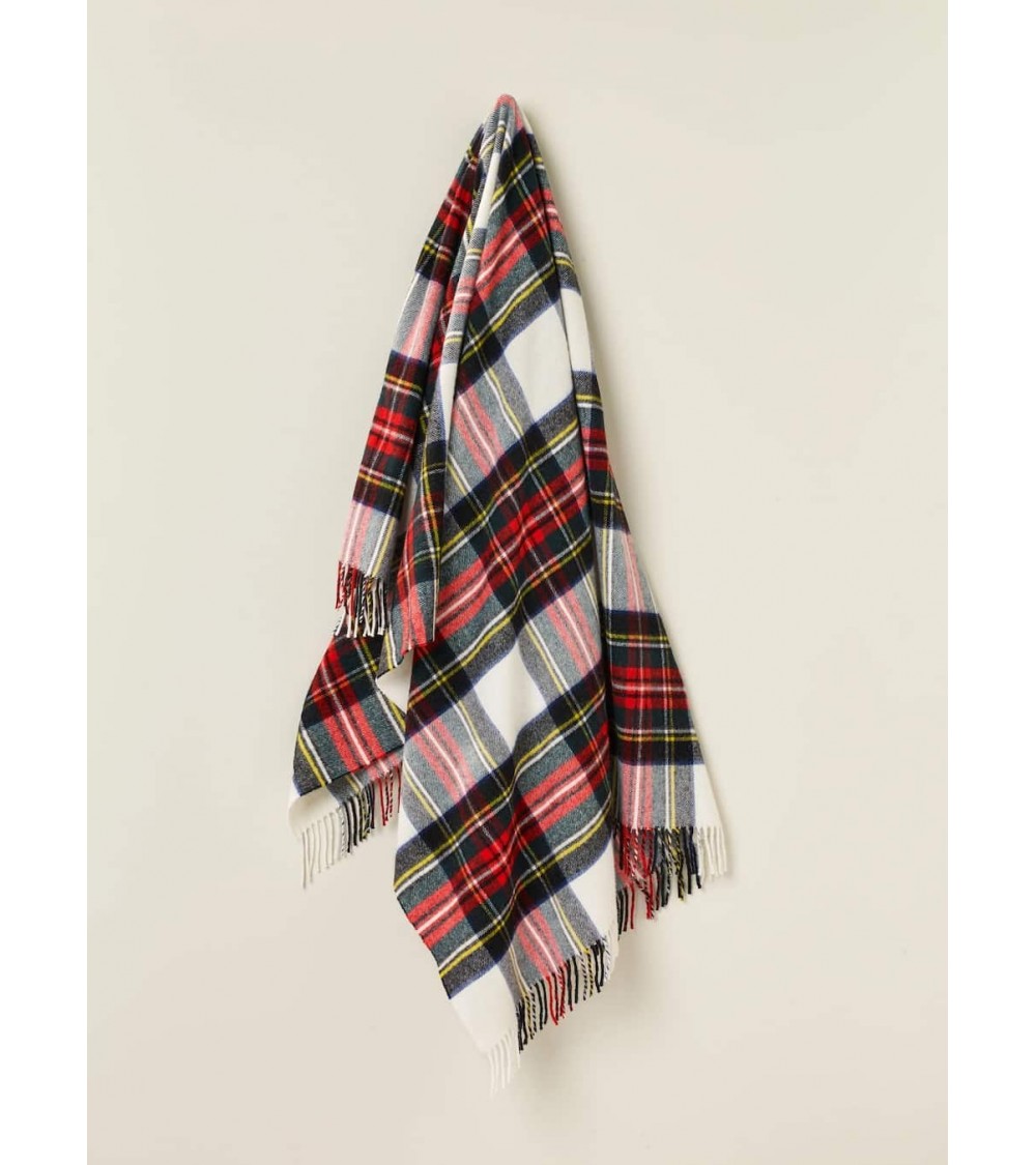 Tartan throw DRESS STEWART - Pure new wool blanket Bronte by Moon clan plaids english sofa cozy soft throw blanket