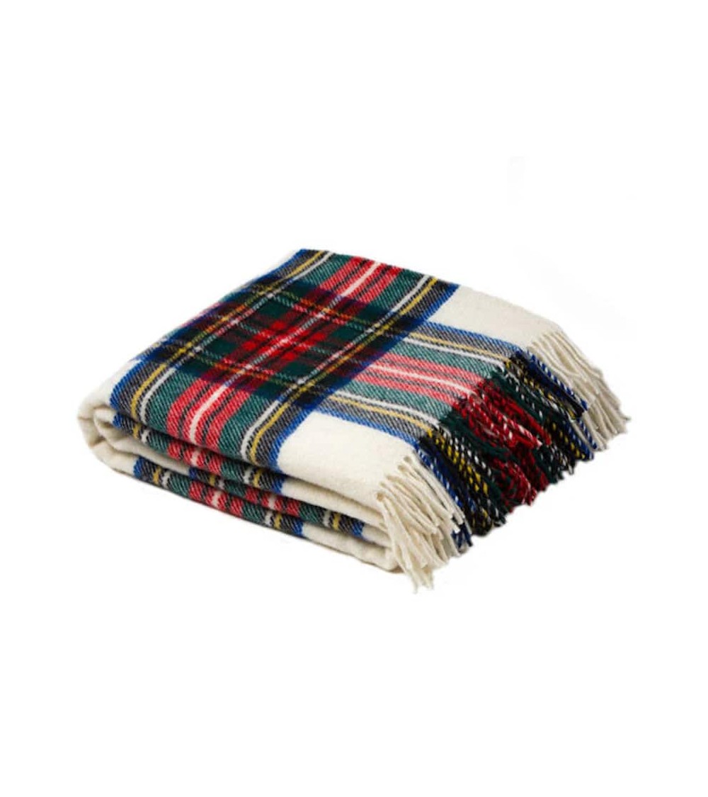 Plaid tartan DRESS STEWART - couverture en laine Bronte by Moon anglaise plaid tartan ecossais 100 laine highland