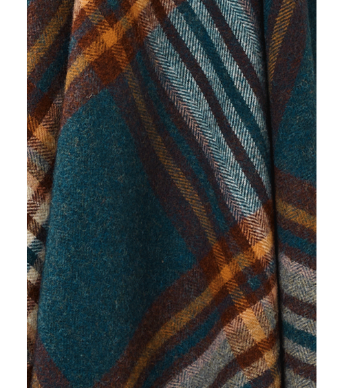 Plaid ST IVES Teal - Couverture en pure laine vierge Bronte by Moon un plaid cocooning couverture chaude douce plaide lit