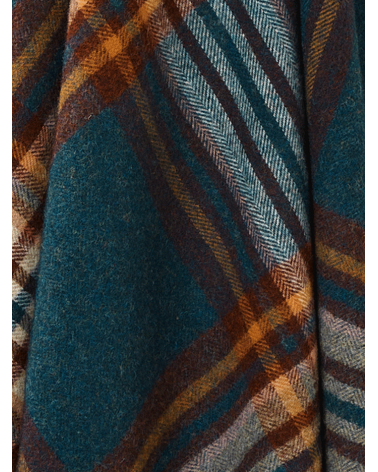 Plaid ST IVES Teal - Couverture en pure laine vierge Bronte by Moon un plaid cocooning couverture chaude douce plaide lit