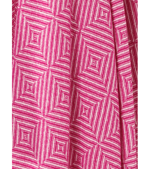 Plaid BRIGHT DIAMOND Fuchsia - Couverture en laine mérinos Bronte by Moon un plaid cocooning couverture chaude douce plaide lit