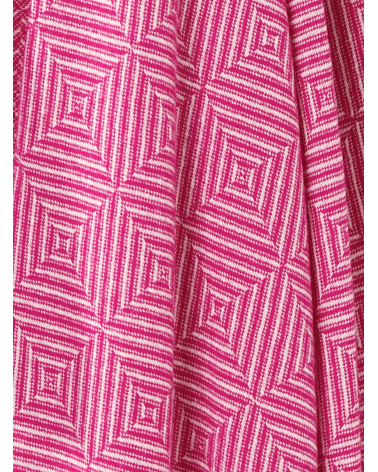 Plaid BRIGHT DIAMOND Fuchsia - Couverture en laine mérinos Bronte by Moon un plaid cocooning couverture chaude douce plaide lit