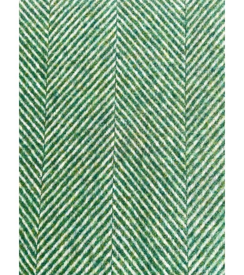 Plaid chevron HERRINGBONE Gazon vert - Couverture en laine Bronte by Moon un plaid cocooning couverture chaude douce plaide lit