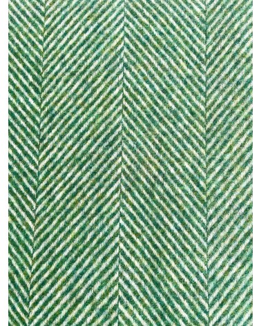 Plaid chevron HERRINGBONE Gazon vert - Couverture en laine Bronte by Moon un plaid cocooning couverture chaude douce plaide lit