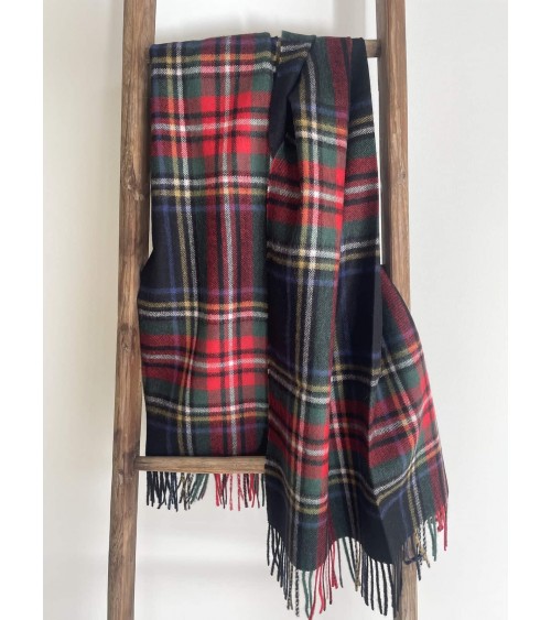 Tartan ALPACA STEWART XXL - grande écharpe en alpaga Bronte by Moon luxe pour femme homme Suisse Kitatori