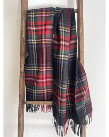 Tartan ALPACA STEWART XXL - grande écharpe en alpaga Bronte by Moon luxe pour femme homme Suisse Kitatori