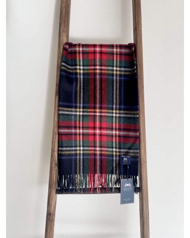 Tartan ALPACA STEWART XXL - grande écharpe en alpaga Bronte by Moon luxe pour femme homme Suisse Kitatori