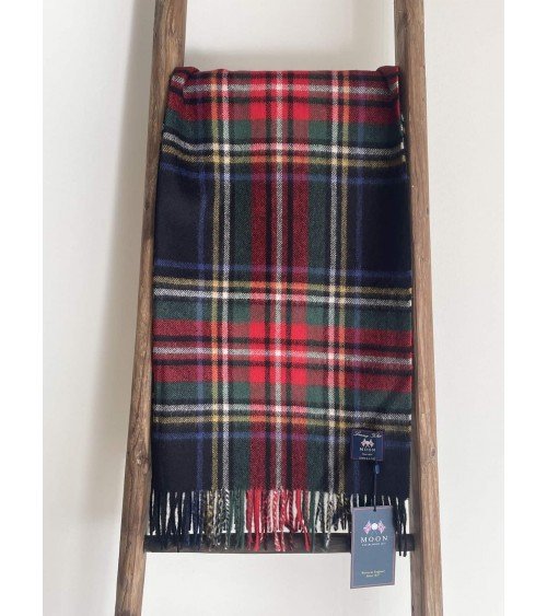 Tartan ALPACA STEWART XXL - grande écharpe en alpaga Bronte by Moon luxe pour femme homme Suisse Kitatori