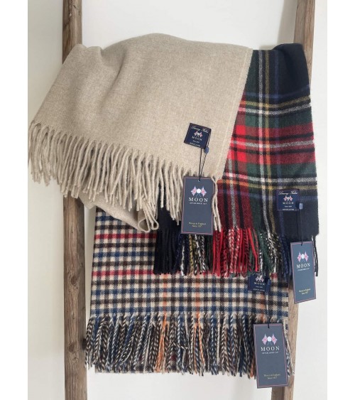 Tartan ALPACA STEWART XXL - grande écharpe en alpaga Bronte by Moon luxe pour femme homme Suisse Kitatori