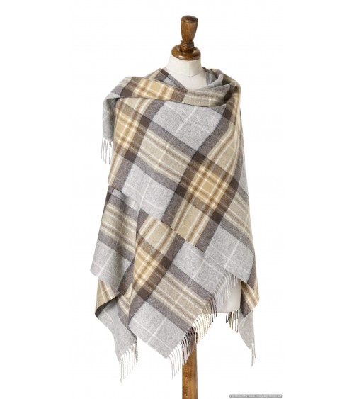 Mini Ruana Tartan MCKELLAR - Poncho, cape aus Merino Wolle Bronte by Moon wollponcho Ponchos für Damen elegant Winter kaufen