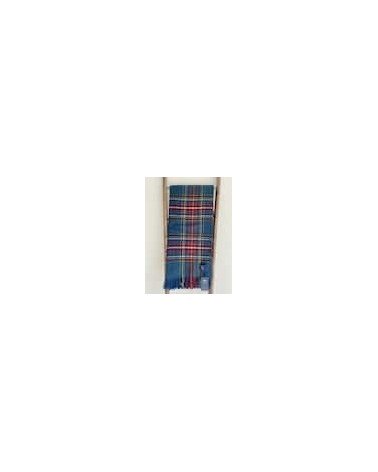 Tartan throw STEWART Navy - Merino wool blanket Bronte by Moon clan plaids english sofa cozy soft throw blanket