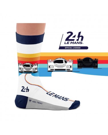 Lemans Retro Racer - Calzini particolari in cotone Heel Tread calze da uomo per donna divertenti simpatici particolari