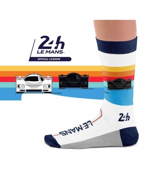Lemans Retro Racer - cool socks Heel Tread funny crazy cute cool best pop socks for women men