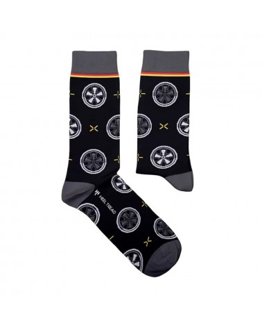 Fuch - Chaussettes originales Heel Tread jolies chausset pour homme femme fantaisie drole originales