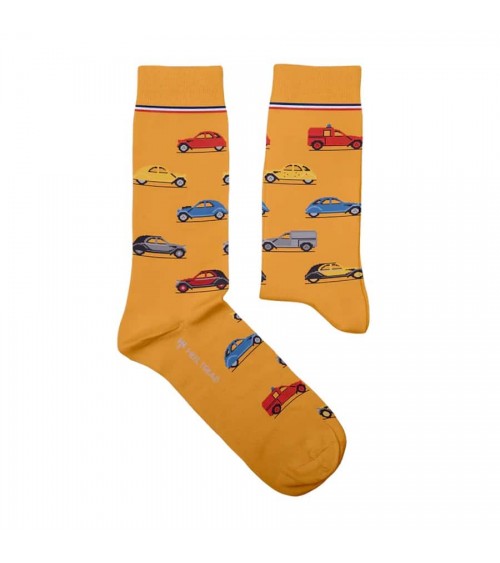 2CV - Chaussettes originales Heel Tread jolies chausset pour homme femme fantaisie drole originales