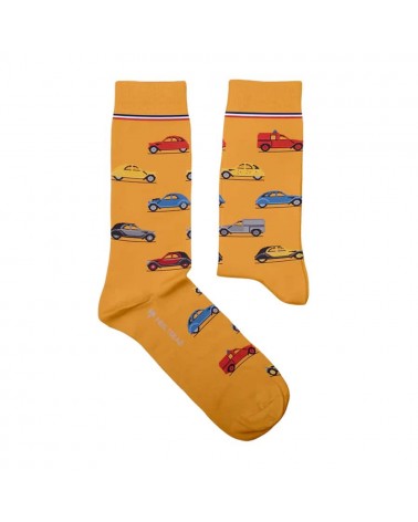 2CV - Chaussettes originales Heel Tread jolies chausset pour homme femme fantaisie drole originales