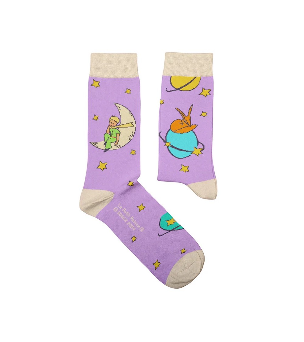 Purple Planets - The Little Prince Socks Sock Affairs funny crazy cute cool best pop socks for women men