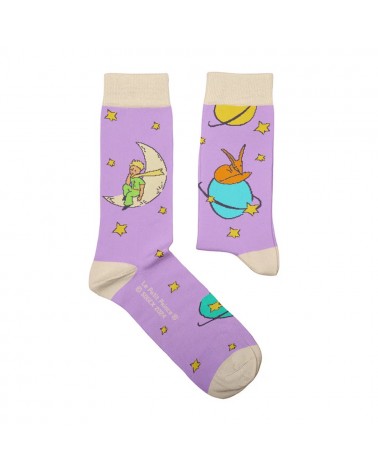 Purple Planets - The Little Prince Socks Sock Affairs funny crazy cute cool best pop socks for women men