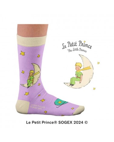 Planètes violettes - Chaussettes le Petit Prince Sock Affairs jolies chausset pour homme femme fantaisie drole originales