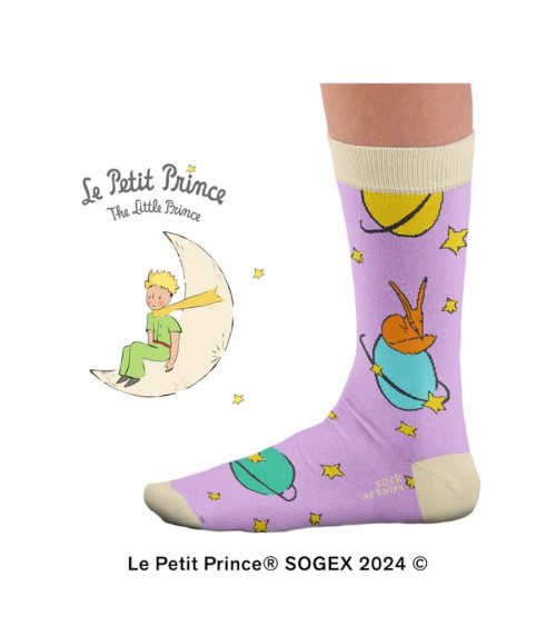 Purple Planets - The Little Prince Socks Sock Affairs funny crazy cute cool best pop socks for women men