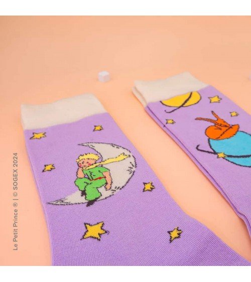 Purple Planets - The Little Prince Socks Sock Affairs funny crazy cute cool best pop socks for women men