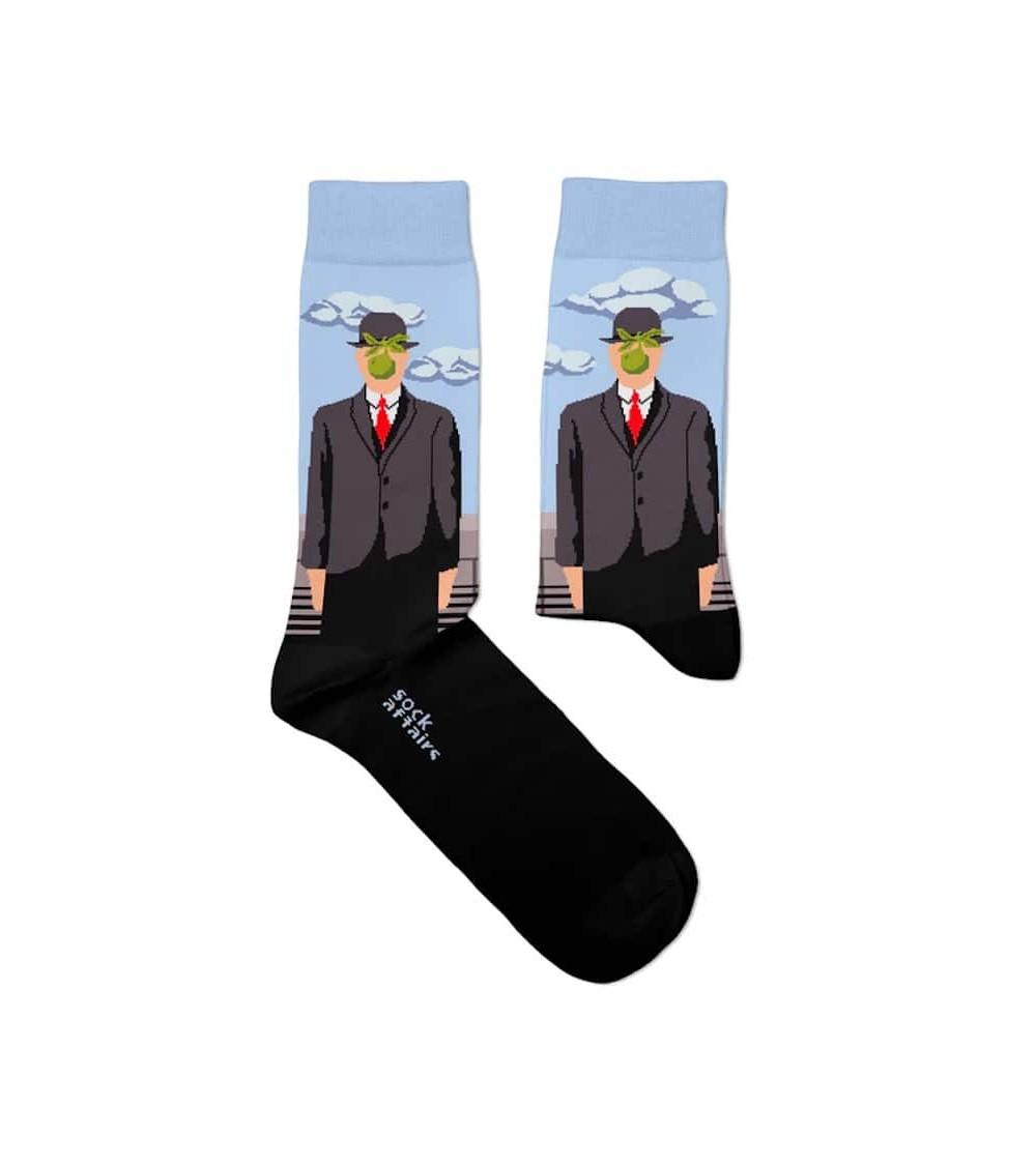 Le fils de l'homme - Chaussettes René Magritte Curator Socks calendrier de l avent chaussettes jolies chausset pour homme fem...