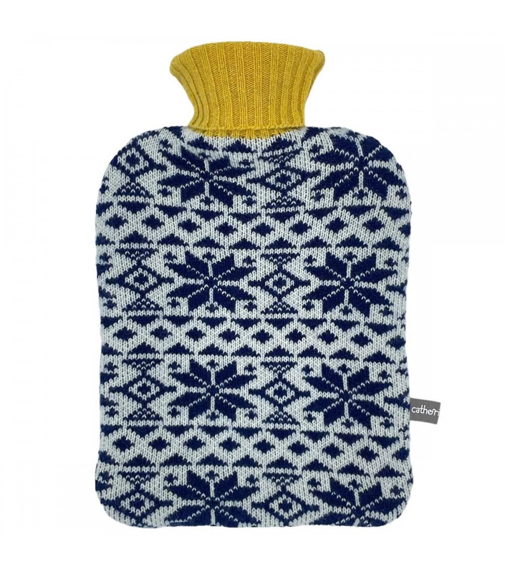 FAIR ISLE - Hot water bottle with wool cover Catherine Tough bag long rechargeable luxury cute