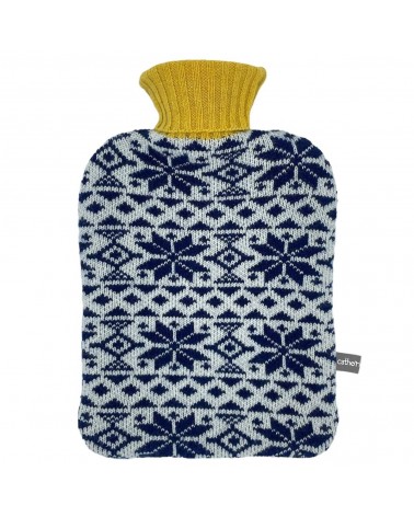 FAIR ISLE - Hot water bottle with wool cover Catherine Tough bag long rechargeable luxury cute