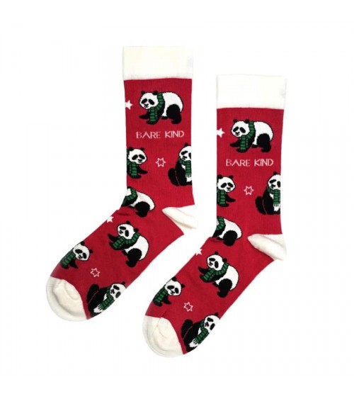 Save the Pandas - Christmas Bamboo Socks Bare Kind funny crazy cute cool best pop socks for women men