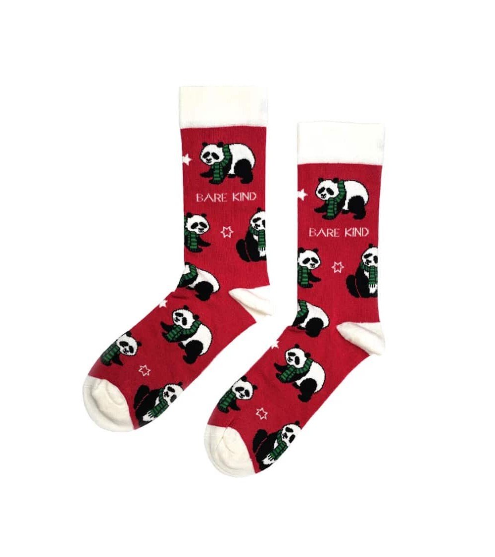 Save the Pandas - Christmas Bamboo Socks Bare Kind funny crazy cute cool best pop socks for women men