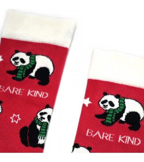 Save the Pandas - Christmas Bamboo Socks Bare Kind funny crazy cute cool best pop socks for women men