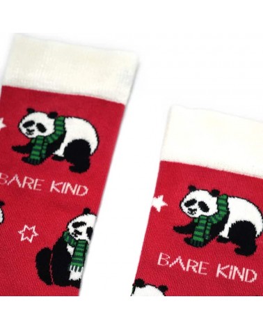 Save the Pandas - Christmas Bamboo Socks Bare Kind funny crazy cute cool best pop socks for women men