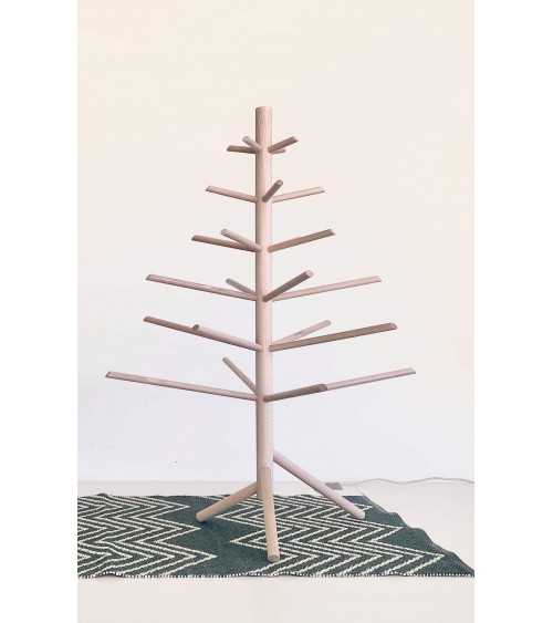 Albero di Natale piccolo in legno bellissimi particolari decorato addobbati eleganti moderno