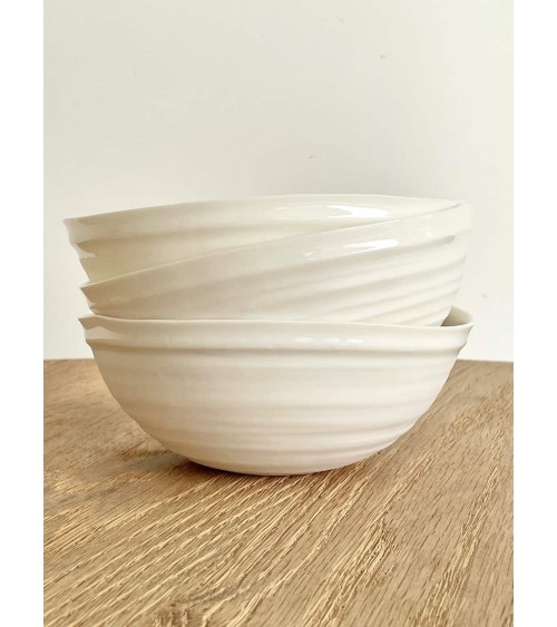 Cyclist man - fine porcelain bowl Keramiek van Sophie ramen salad fruit pasta soup cereal ceramic bowl